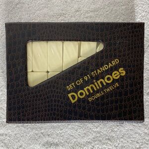 Vintage Set of 91 Standard Dominoes Double Twelve